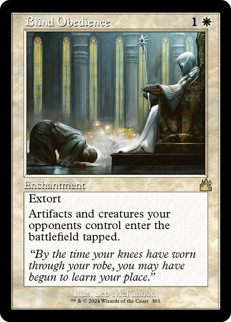Image of Blind Obedience (Retro Frame) (RVR-303) - Ravnica Remastered Foil