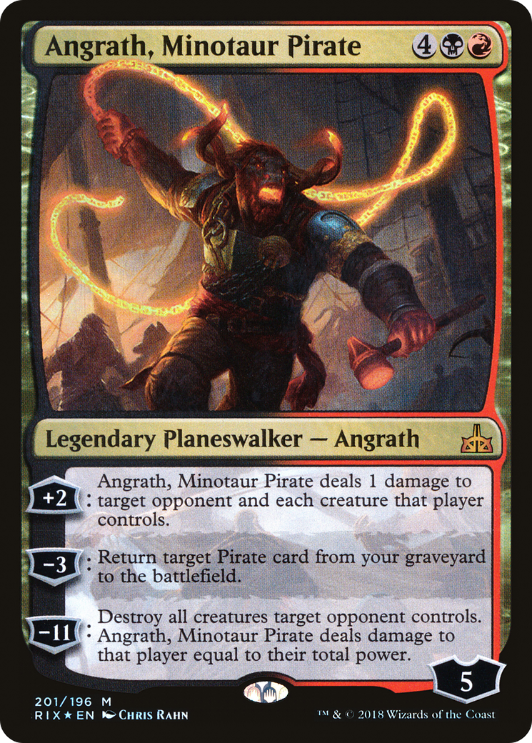 Image of Angrath, Minotaur Pirate (RIX-201) - Rivals of Ixalan Foil