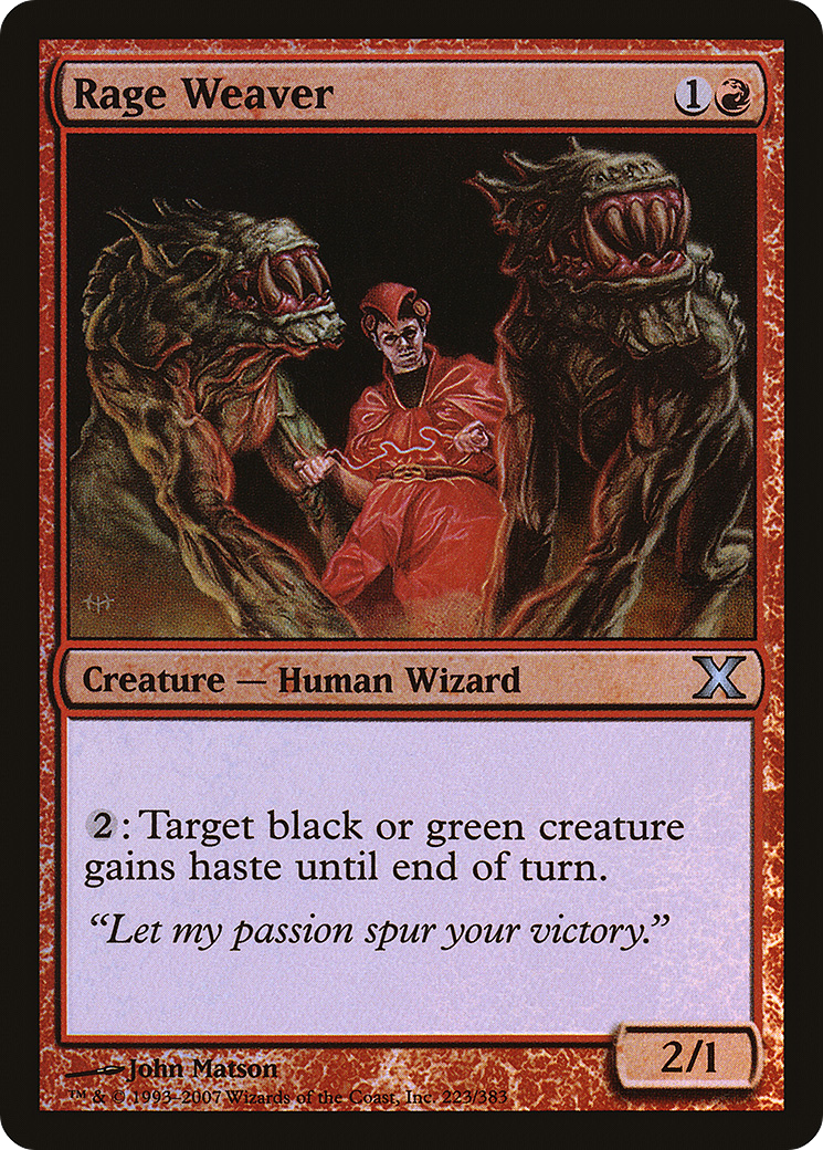 Image of Rage Weaver (10E-223★) - Tenth Edition Foil