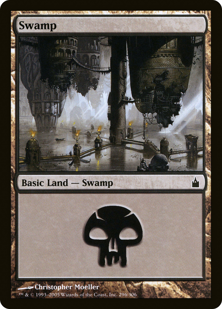 Image of Swamp (296) (RAV-296) - Ravnica: City of Guilds Foil