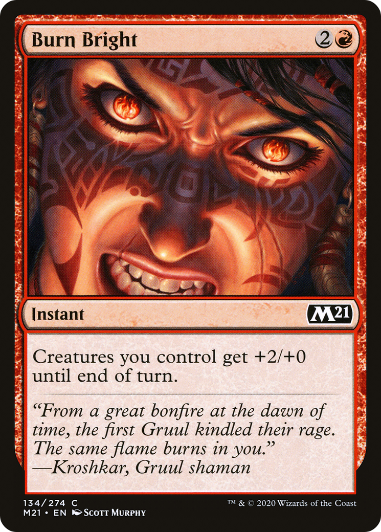 Image of Burn Bright (M21-134) - Core Set 2021 Foil