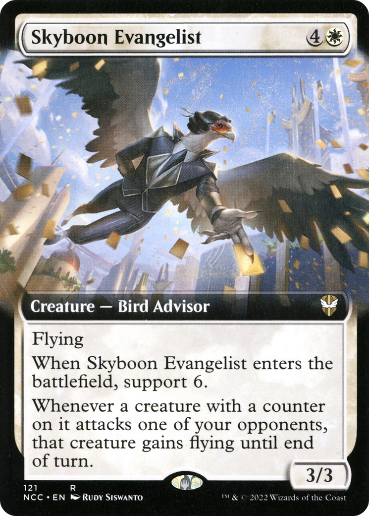 Image of Skyboon Evangelist (Extended Art) (NCC-121) - New Capenna Commander: (Extended Art)