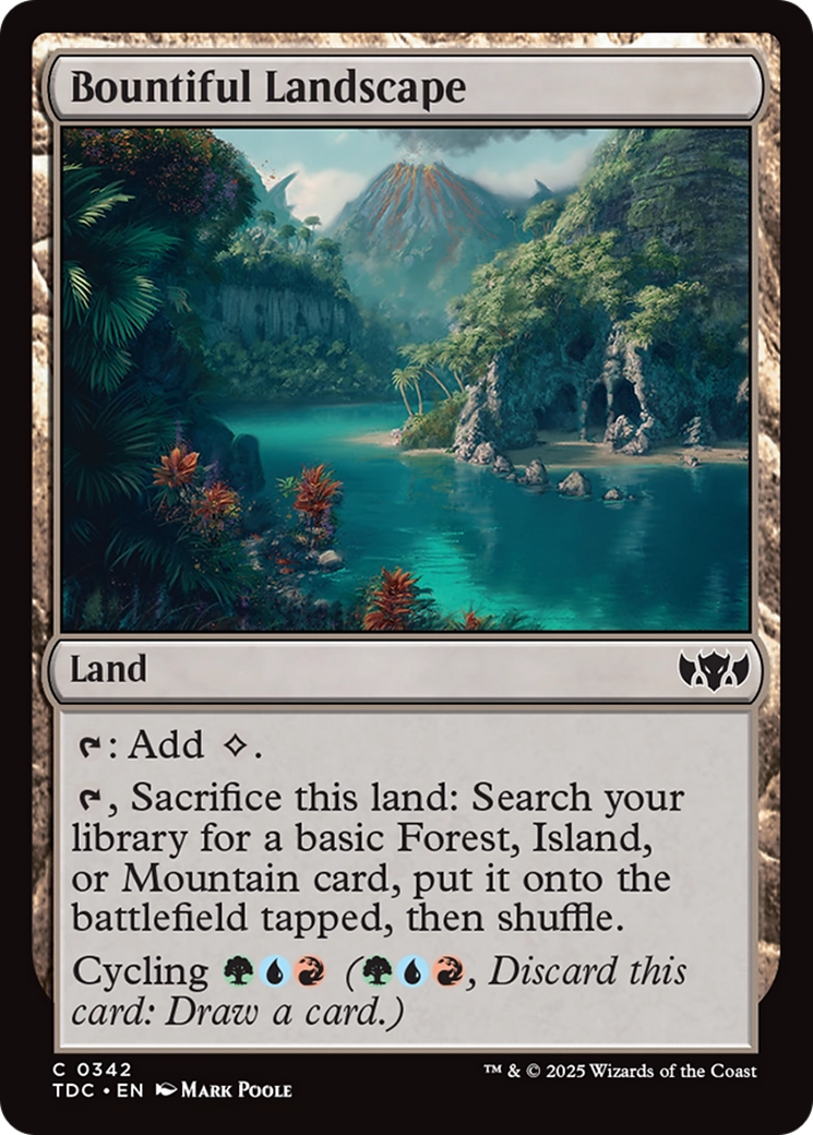 Image of Bountiful Landscape (TDC-342) - Commander: Tarkir: Dragonstorm