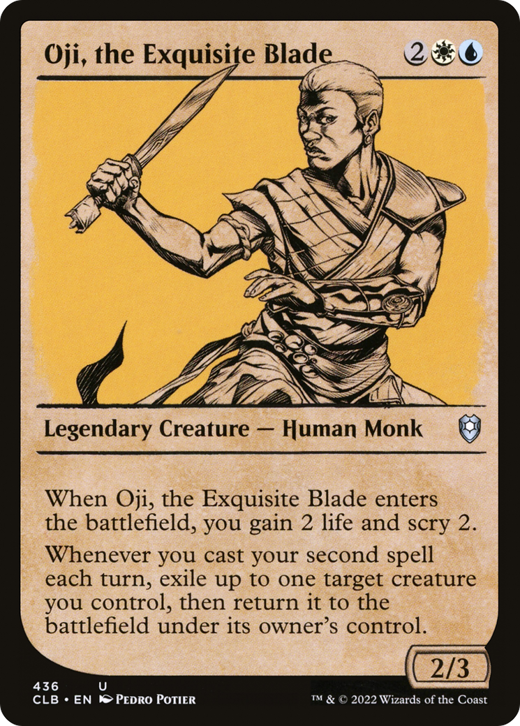 Image of Oji, the Exquisite Blade (Showcase) (CLB-436) - Commander Legends: Battle for Baldur's Gate: (Showcase) Foil