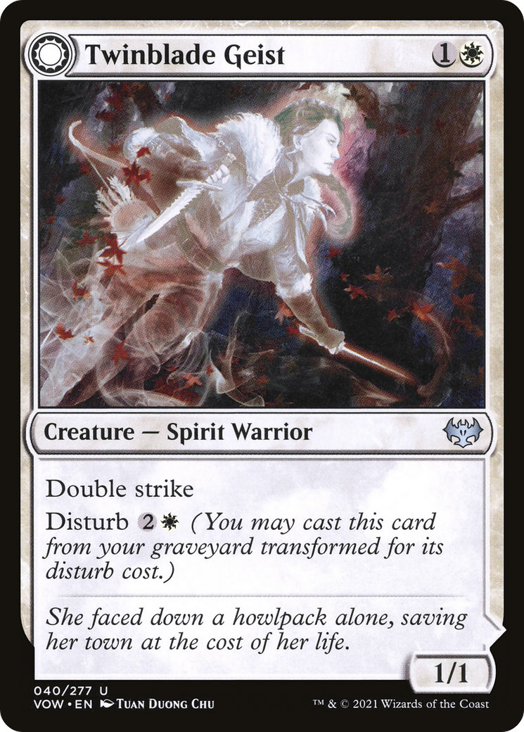 Image of Twinblade Geist (VOW-040) - Innistrad: Crimson Vow: (Double Faced Transform)