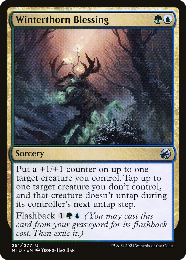 Image of Winterthorn Blessing (MID-251) - Innistrad: Midnight Hunt Foil