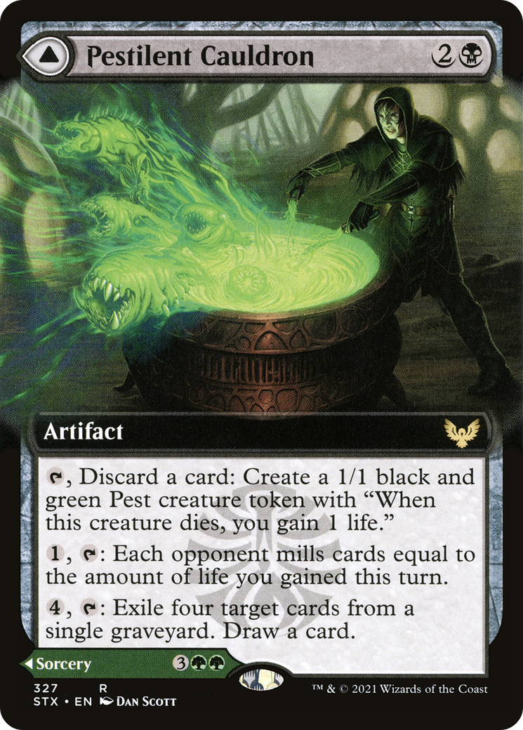 Image of Pestilent Cauldron (Extended Art) (STX-327) - Strixhaven: School of Mages: (Extended Art)