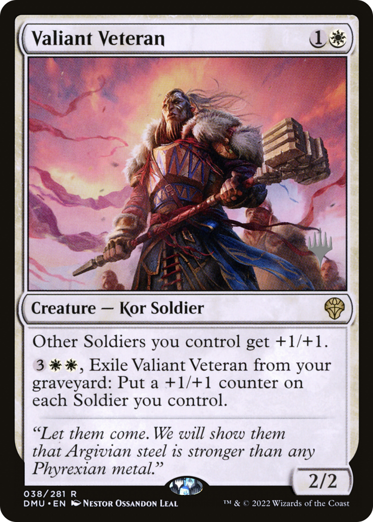 Image of Valiant Veteran (PPDMU-038) - Dominaria United Promos Foil