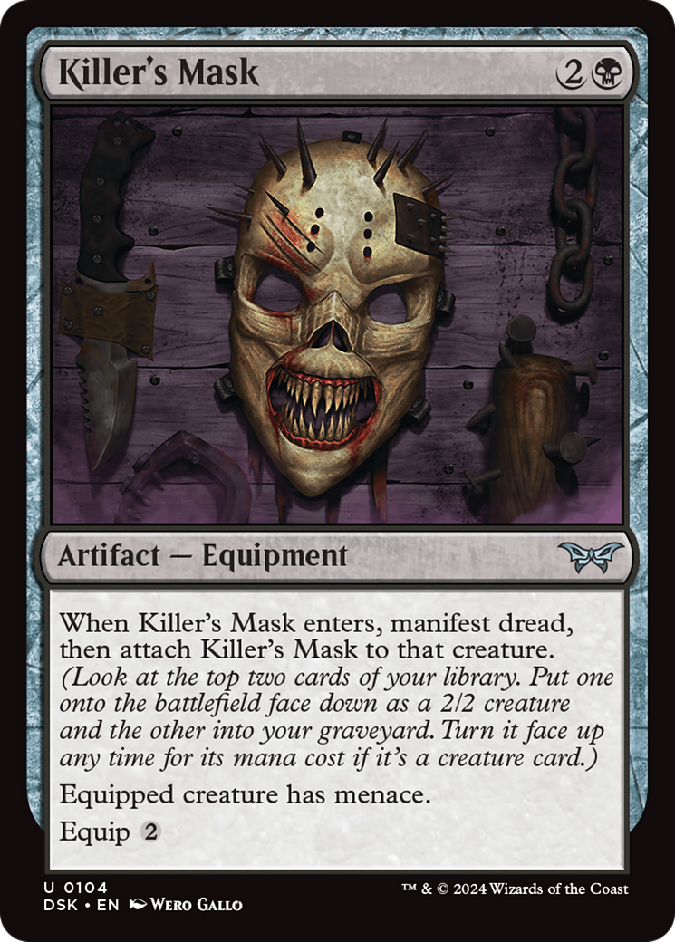 Image of Killer's Mask (DSK-104) - Duskmourn: House of Horror