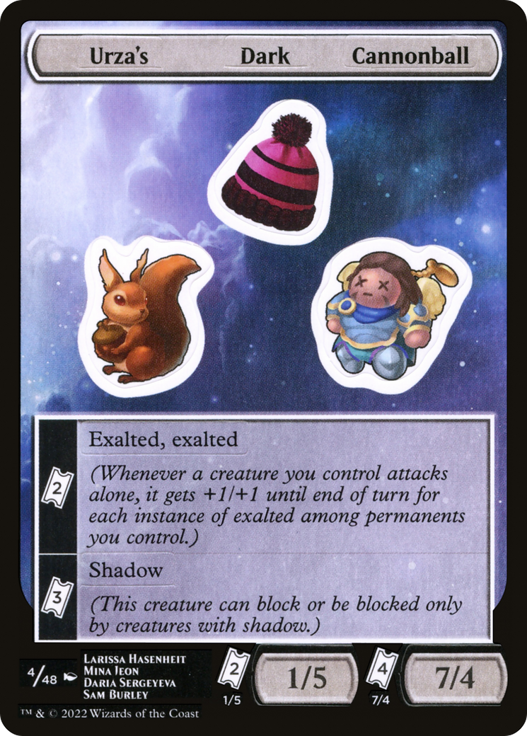 Image of Urza's Dark Cannonball (UNF-004) - Unfinity Sticker Sheets