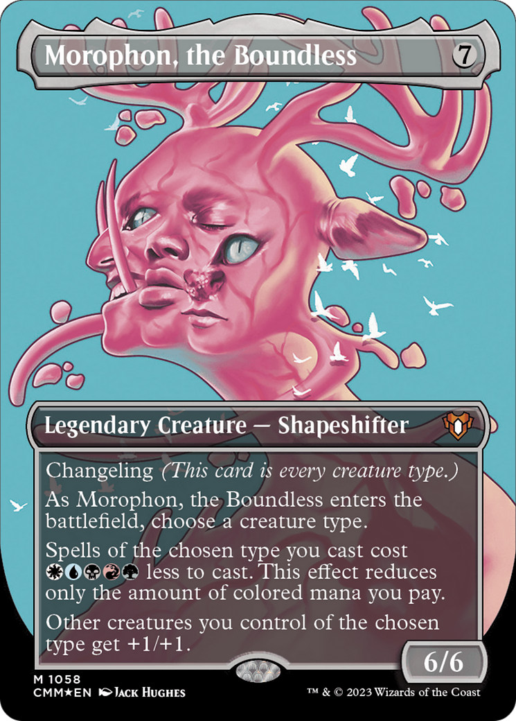 Image of Morophon, the Boundless (Textured Foil) (CMM-1058) - Commander Masters (Borderless) Foil