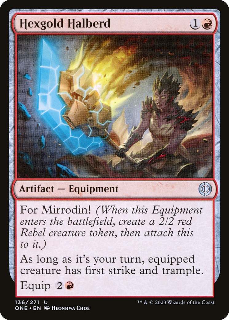 Image of Hexgold Halberd (ONE-136) - Phyrexia: All Will Be One