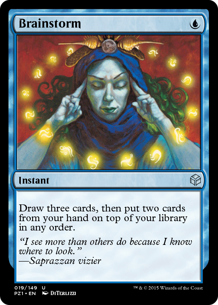 Image of Brainstorm (PZ1-019) - Legendary Cube Prize Pack Foil