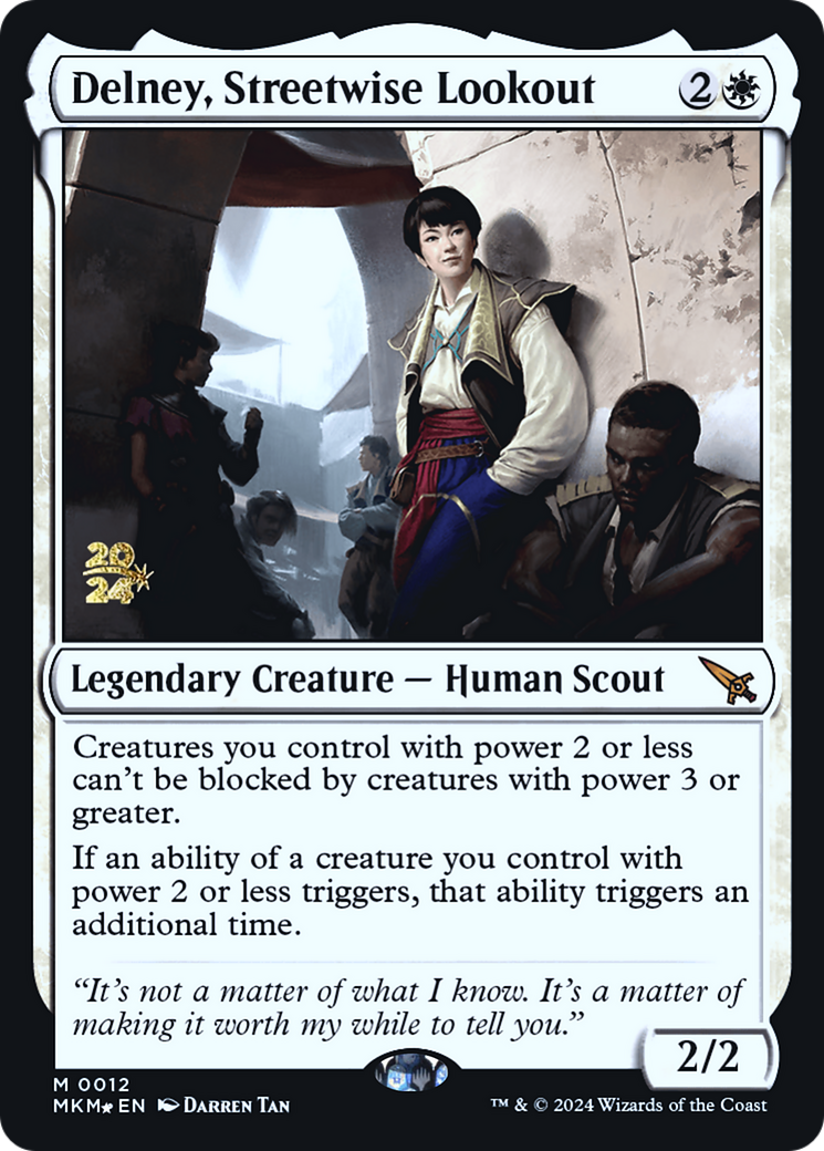Image of Delney, Streetwise Lookout (PRE-012) - Murders at Karlov Manor Promos Foil