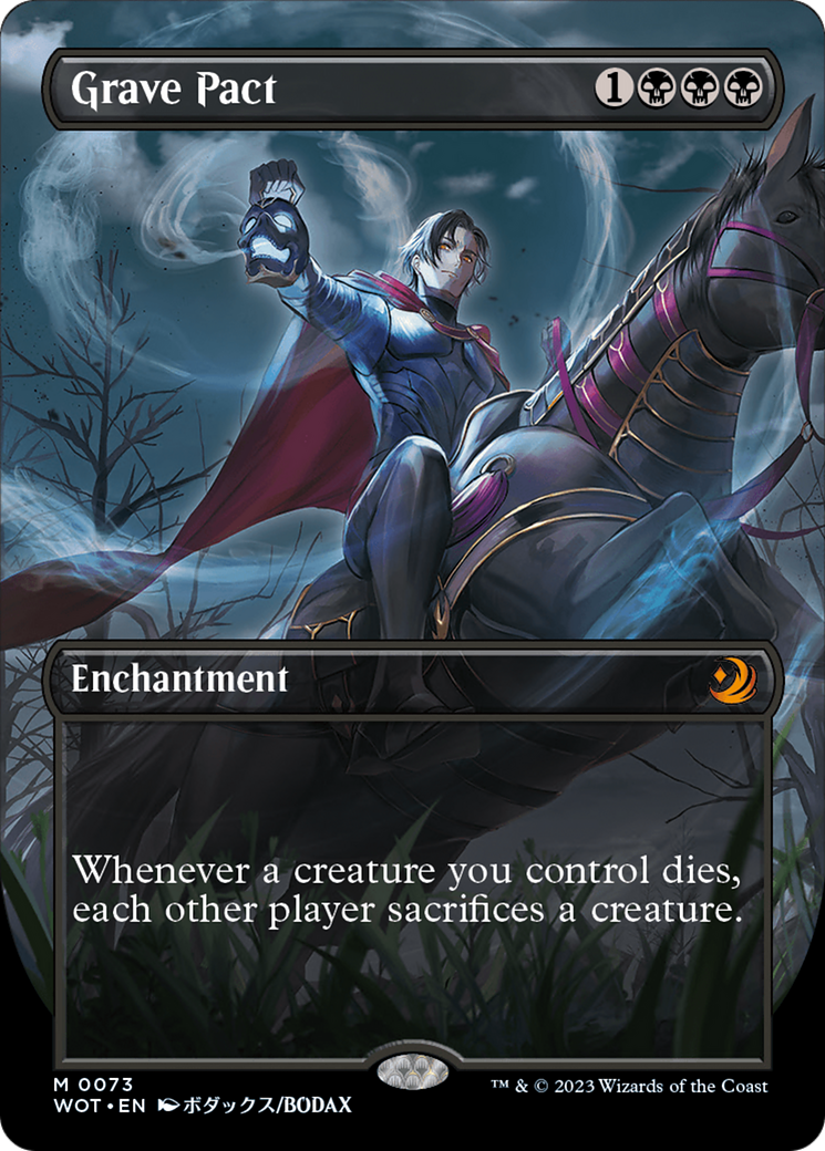 Image of Grave Pact (Anime Borderless) (WOT-073) - Wilds of Eldraine: Enchanting Tales (Borderless) Foil