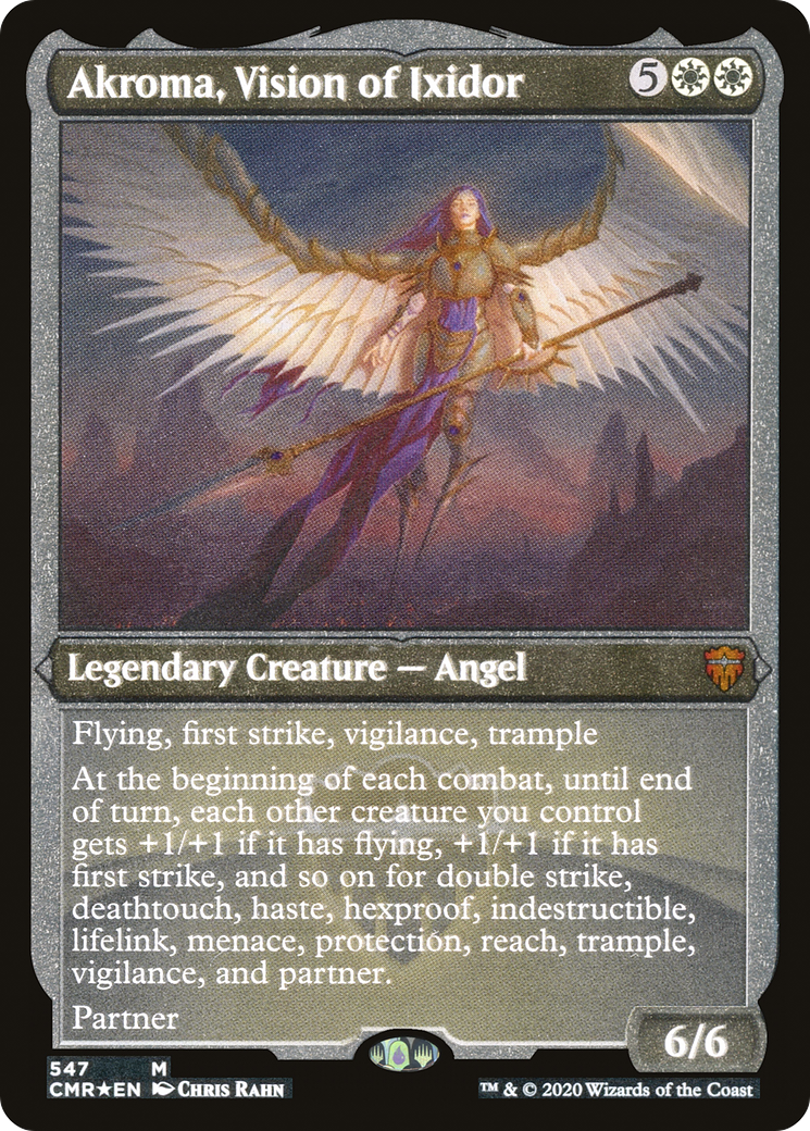 Image of Akroma, Vision of Ixidor (Foil Etched) (CMR-547) - Commander Legends Foil