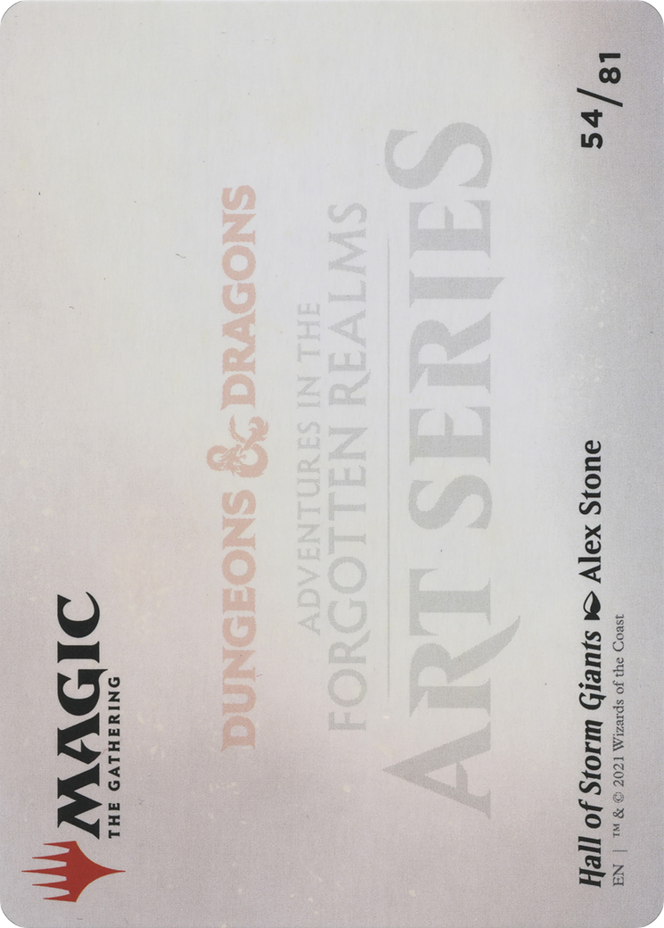 Image of Hall of Storm Giants // Hall of Storm Giants (AAFR-054) - Adventures in the Forgotten Realms Art Series (Borderless) Foil