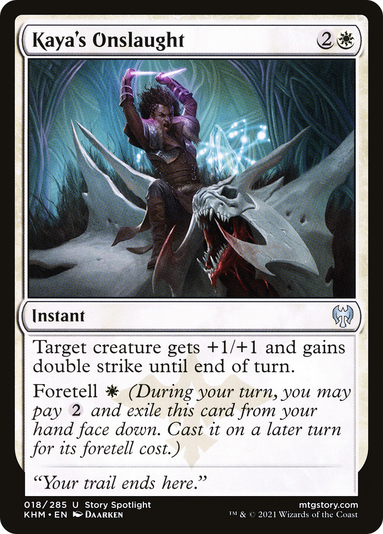 Image of Kaya's Onslaught (KHM-018) - Kaldheim Foil
