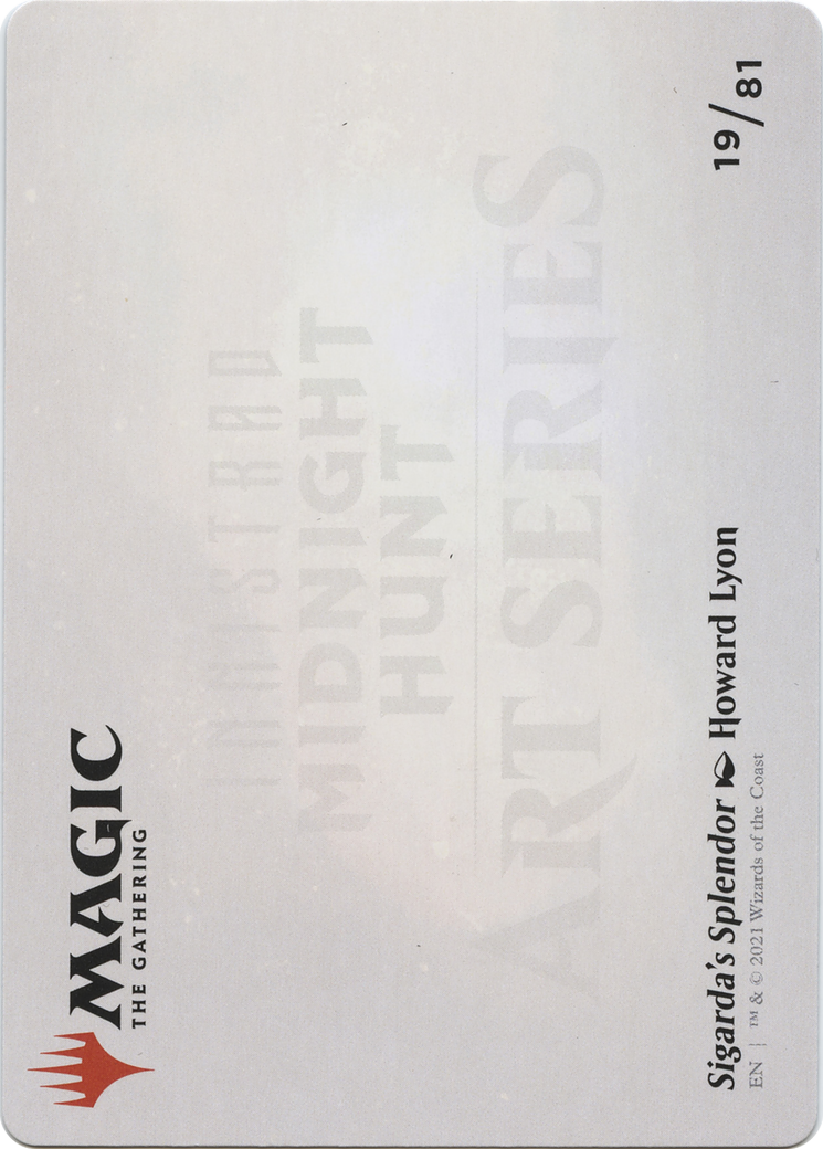 Image of Sigarda's Splendor // Sigarda's Splendor (AMID-019) - Midnight Hunt Art Series (Borderless) Foil