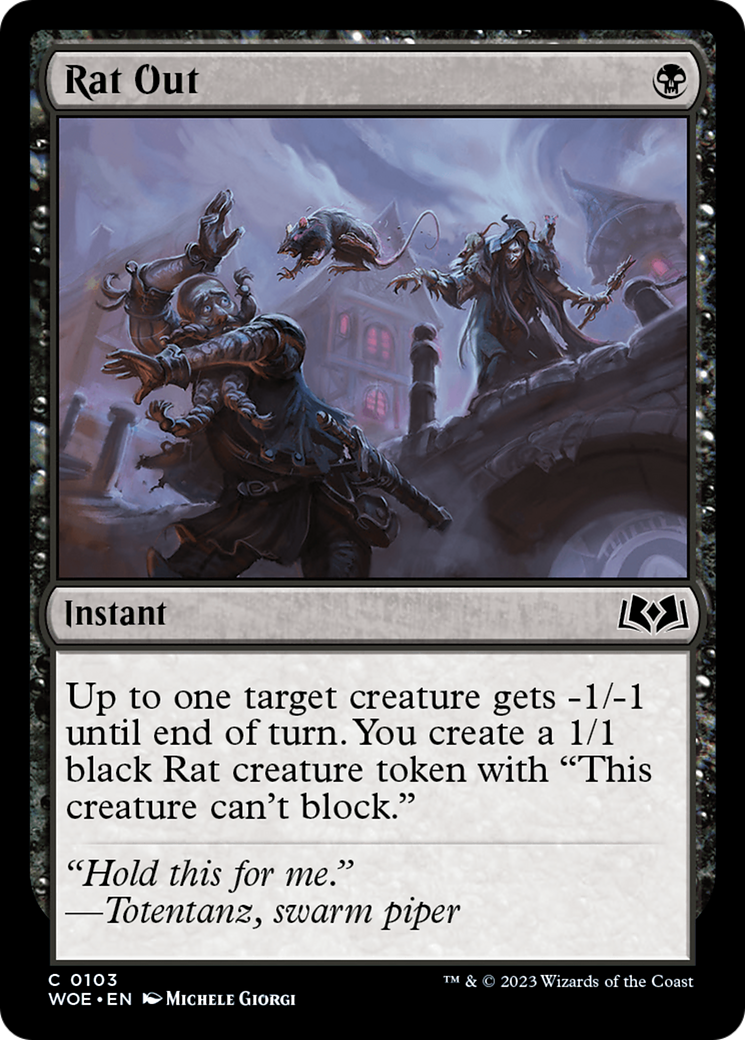 Image of Rat Out (WOE-103) - Wilds of Eldraine Foil