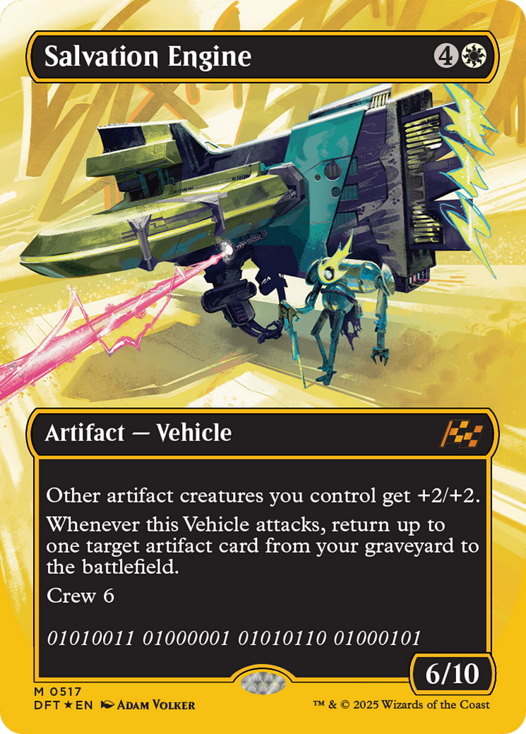 Image of Salvation Engine (Borderless) (First-Place Foil) (DFT-517) - Aetherdrift (Borderless) Foil