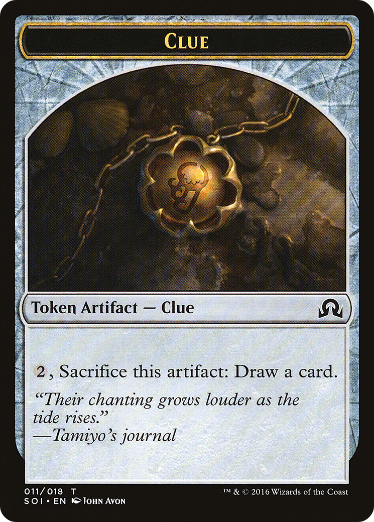 Image of Clue Token (011) (SOI-011) - Shadows over Innistrad Tokens