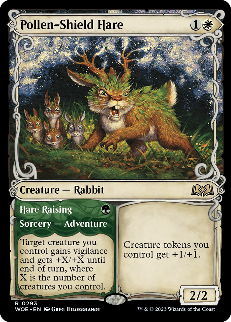 Image of Pollen-Shield Hare (Showcase) (WOE-293) - Wilds of Eldraine: (Showcase)
