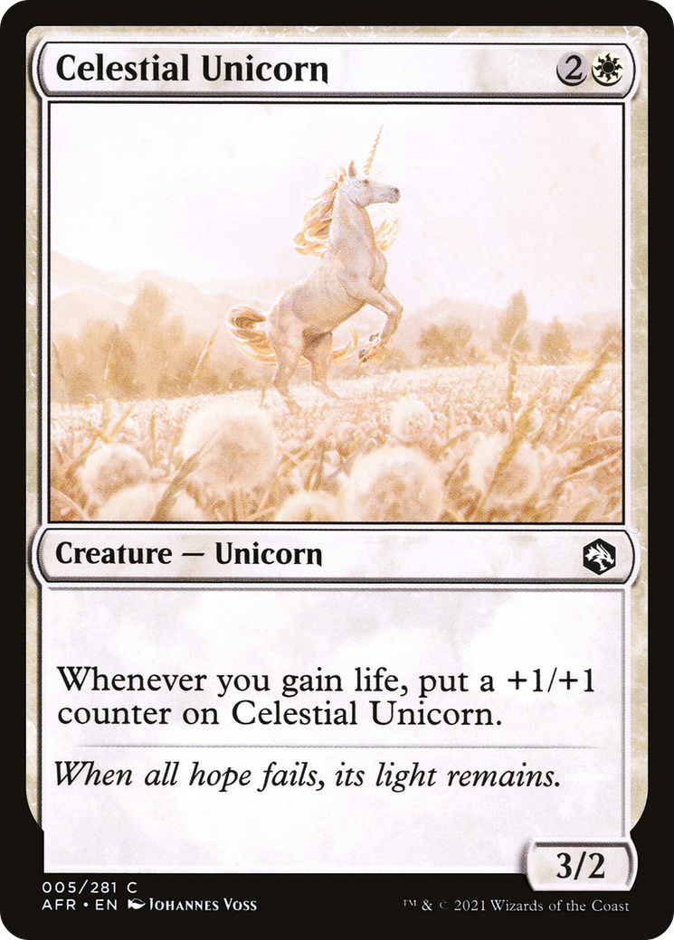 Image of Celestial Unicorn (AFR-005) - Adventures in the Forgotten Realms