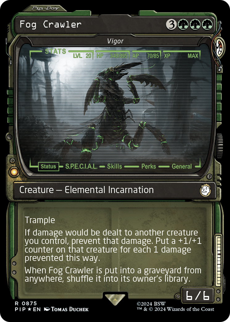 Image of Fog Crawler - Vigor (Showcase) (Surge Foil) (PIP-875) - Fallout / Fog Crawler: (Showcase) Foil