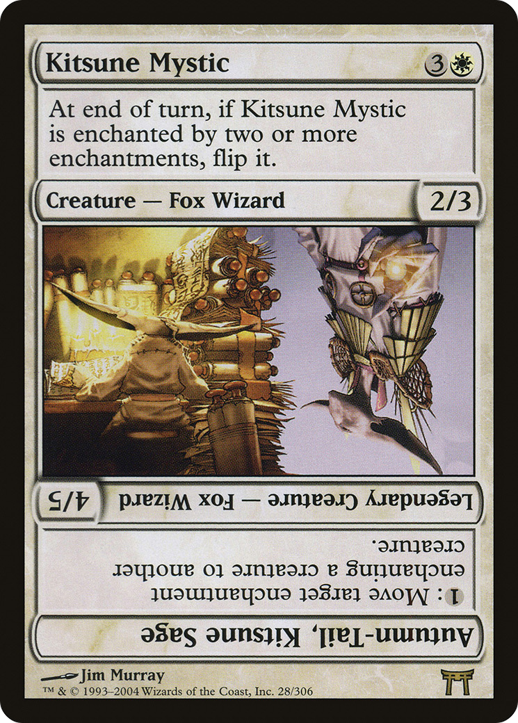 Image of Kitsune Mystic // Autumn-Tail, Kitsune Sage (CHK-028) - Champions of Kamigawa