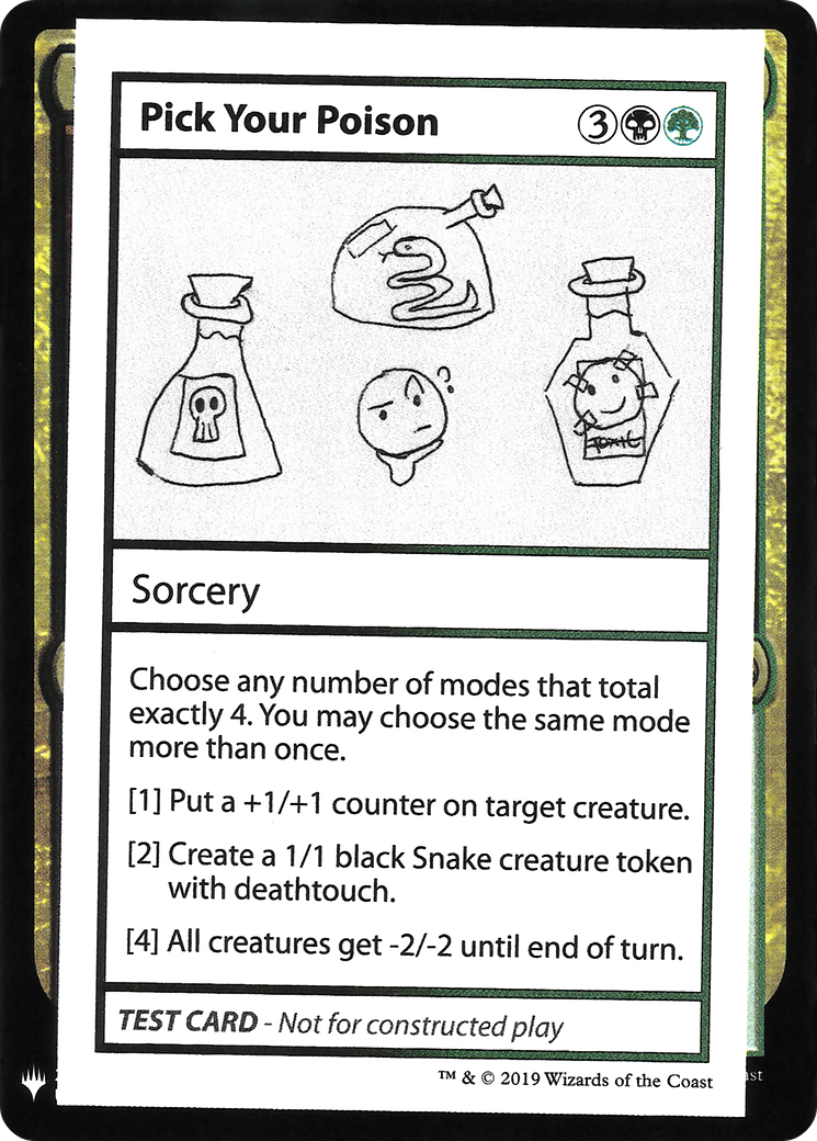 Image of Pick Your Poison (CMB1-) - Mystery Booster Playtest Cards 2019