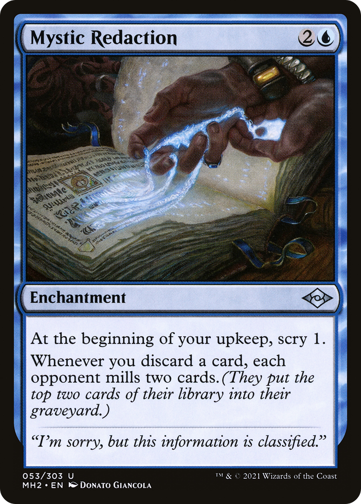 Image of Mystic Redaction (MH2-053) - Modern Horizons 2 Foil