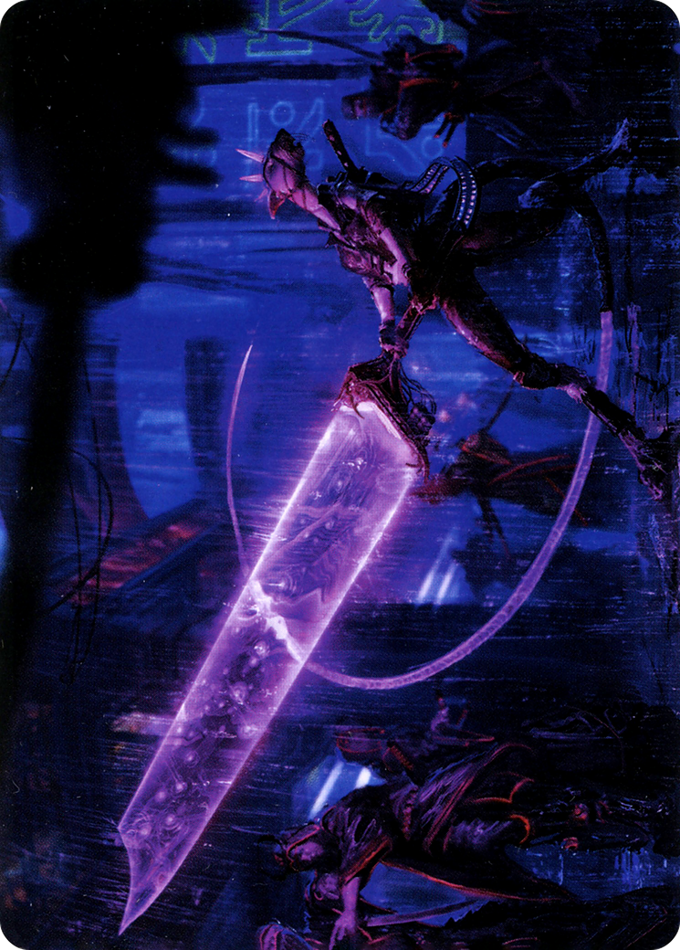 Image of Enormous Energy Blade // Enormous Energy Blade (ANEO-016) - Neon Dynasty Art Series (Borderless) Foil