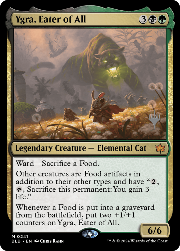 Image of Ygra, Eater of All (PPBLB-241) - Bloomburrow Promos Foil