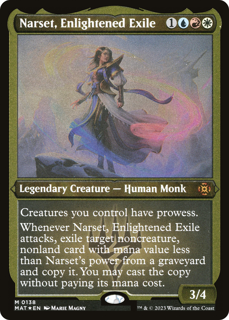 Image of Narset, Enlightened Exile (MAT-138) - March of the Machine: The Aftermath Etched Foil