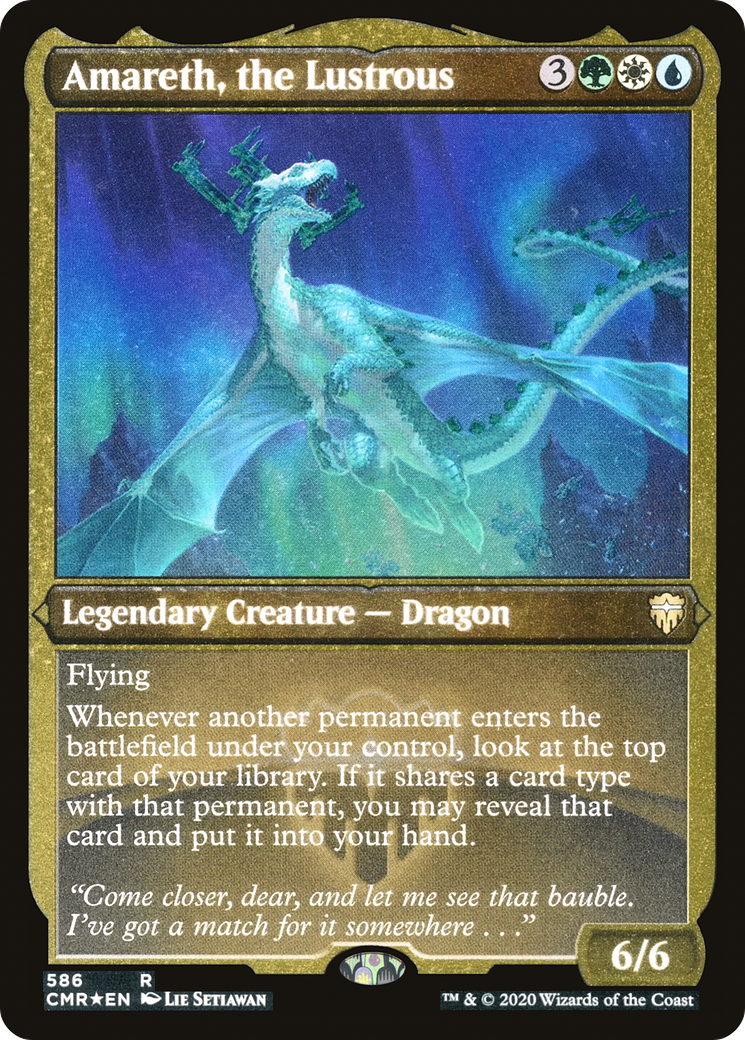Image of Amareth, the Lustrous (Foil Etched) (CMR-586) - Commander Legends Foil