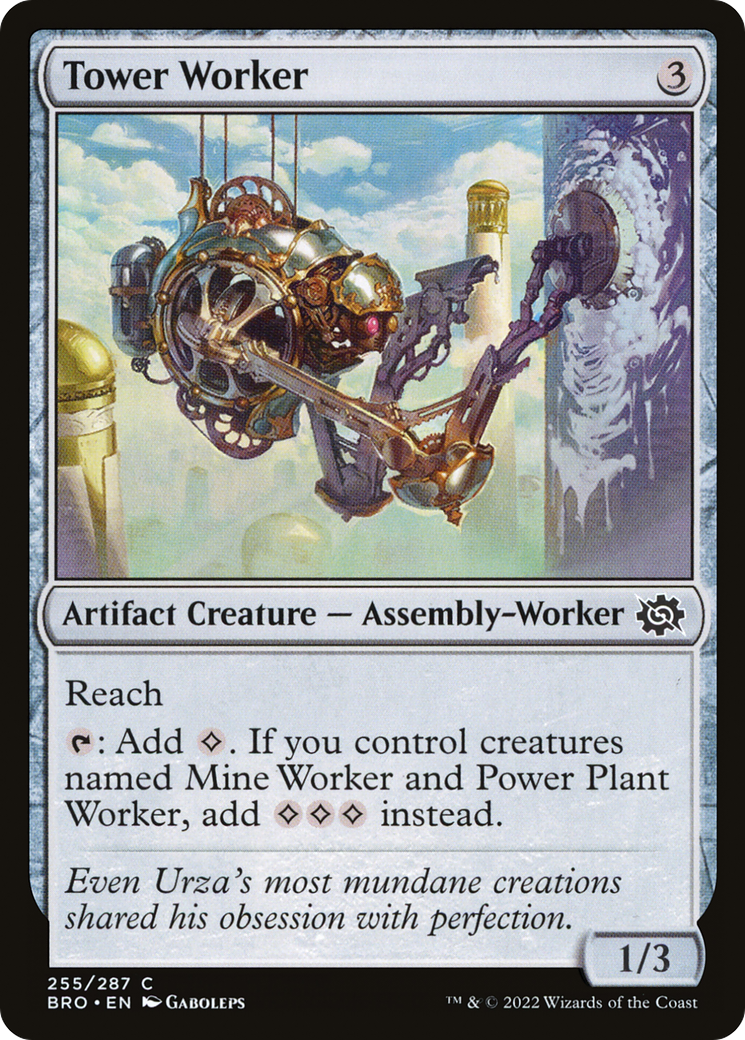 Image of Tower Worker (BRO-255) - The Brothers' War Foil