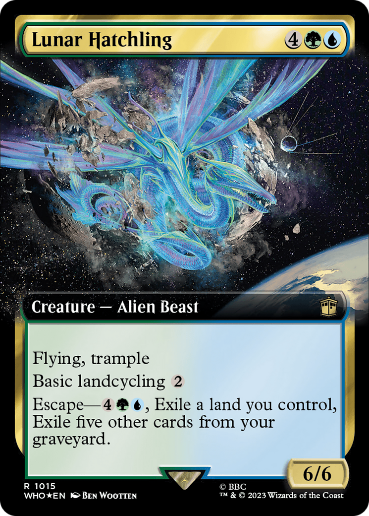 Image of Lunar Hatchling (Extended Art) (Surge Foil) (WHO-1015) - Doctor Who: (Extended Art) Foil