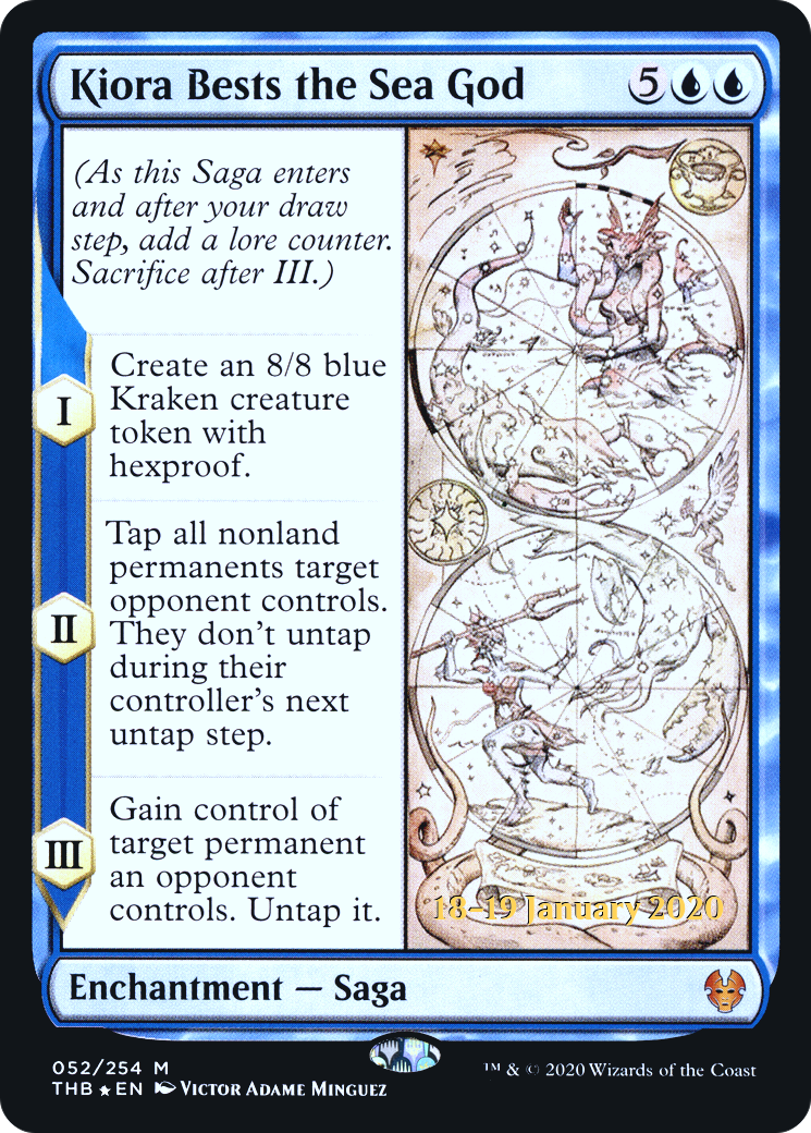 Image of Kiora Bests the Sea God (PRE-052) - Theros Beyond Death Promos Foil