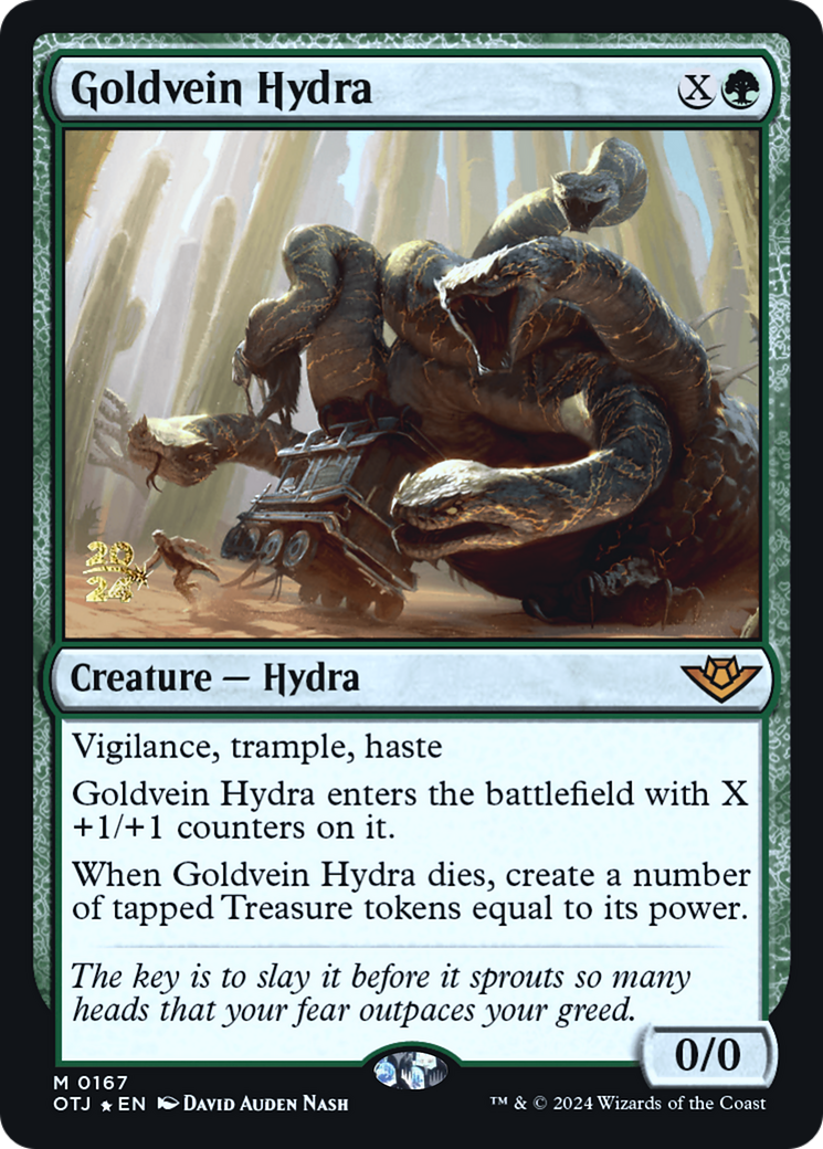 Image of Goldvein Hydra (PRE-167) - Outlaws of Thunder Junction Promos Foil