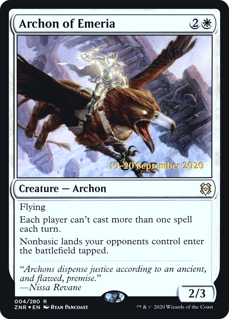 Image of Archon of Emeria (PRE-004) - Zendikar Rising Promos Foil