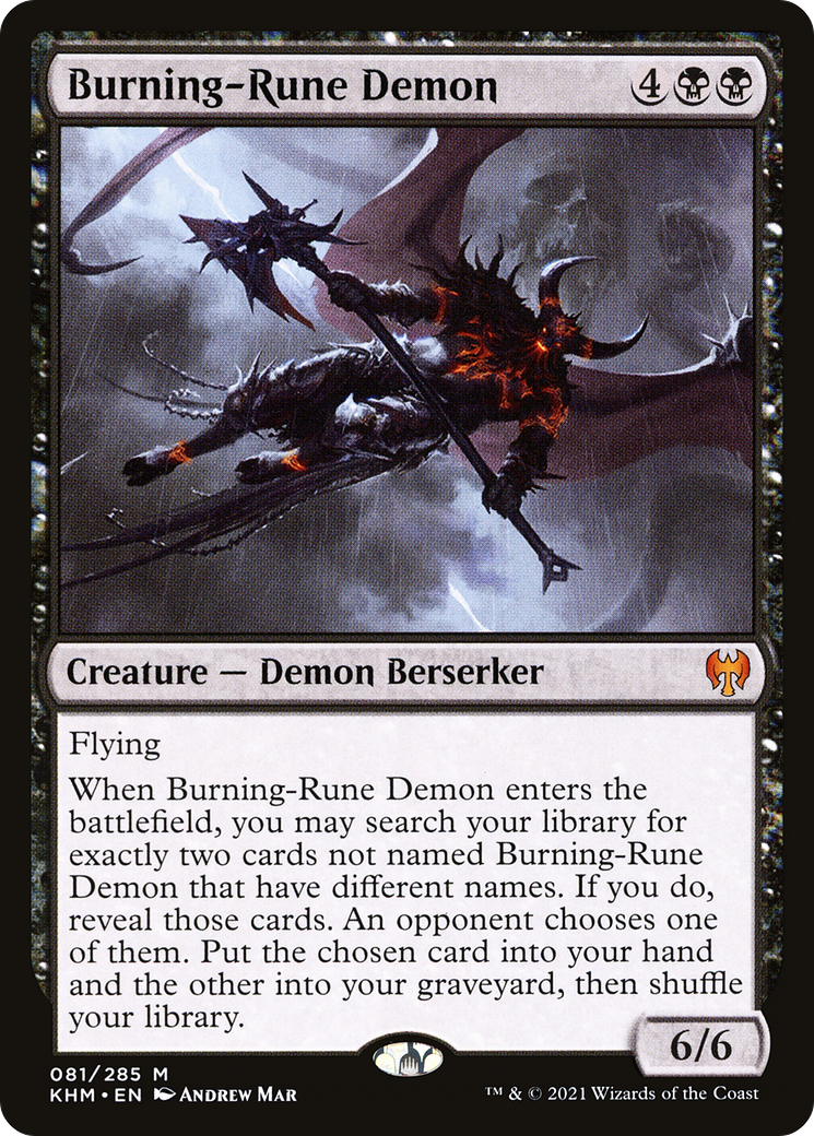 Image of Burning-Rune Demon (KHM-081) - Kaldheim