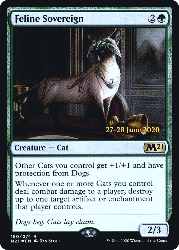 Image of Feline Sovereign (PRE-180) - Core Set 2021 Promos Foil