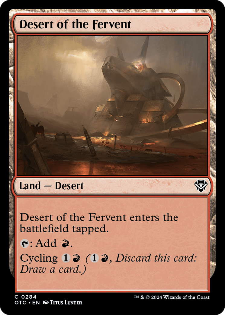 Image of Desert of the Fervent (OTC-284) - Outlaws of Thunder Junction Commander