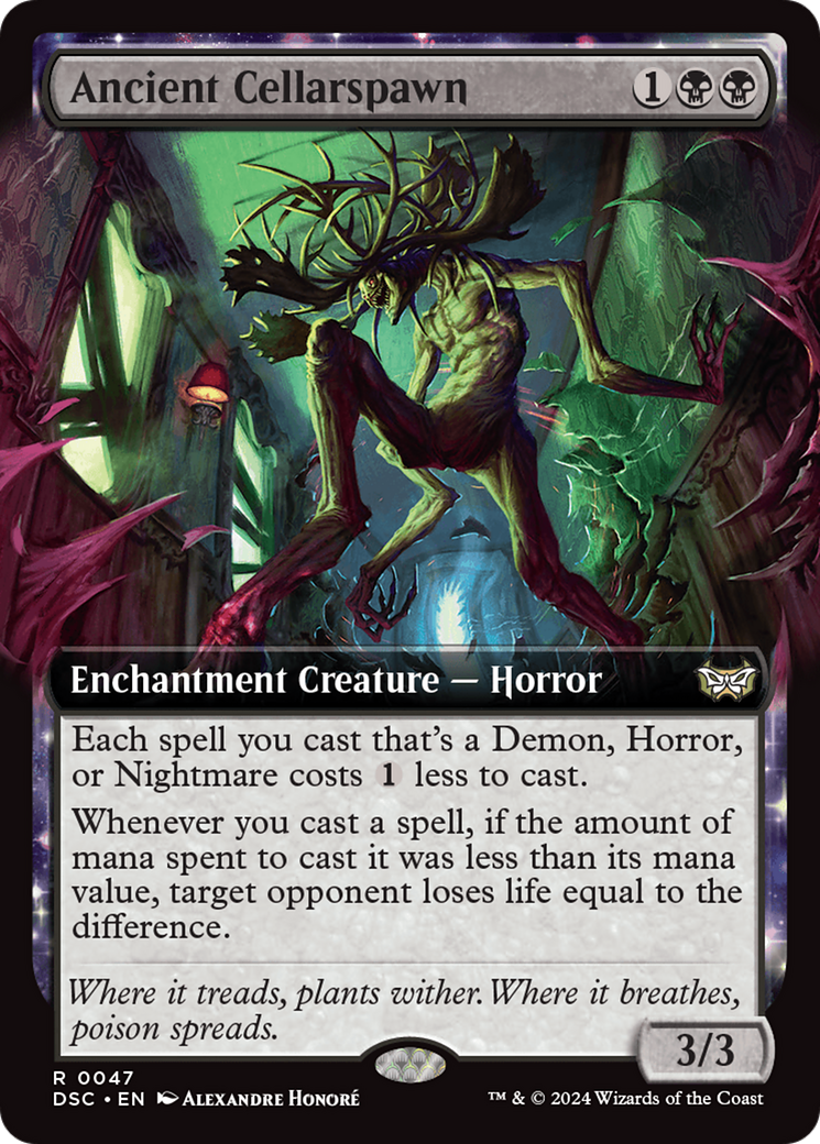 Image of Ancient Cellarspawn (Extended Art) (DSC-047) - Duskmourn: House of Horror Commander: (Extended Art, enchantment)
