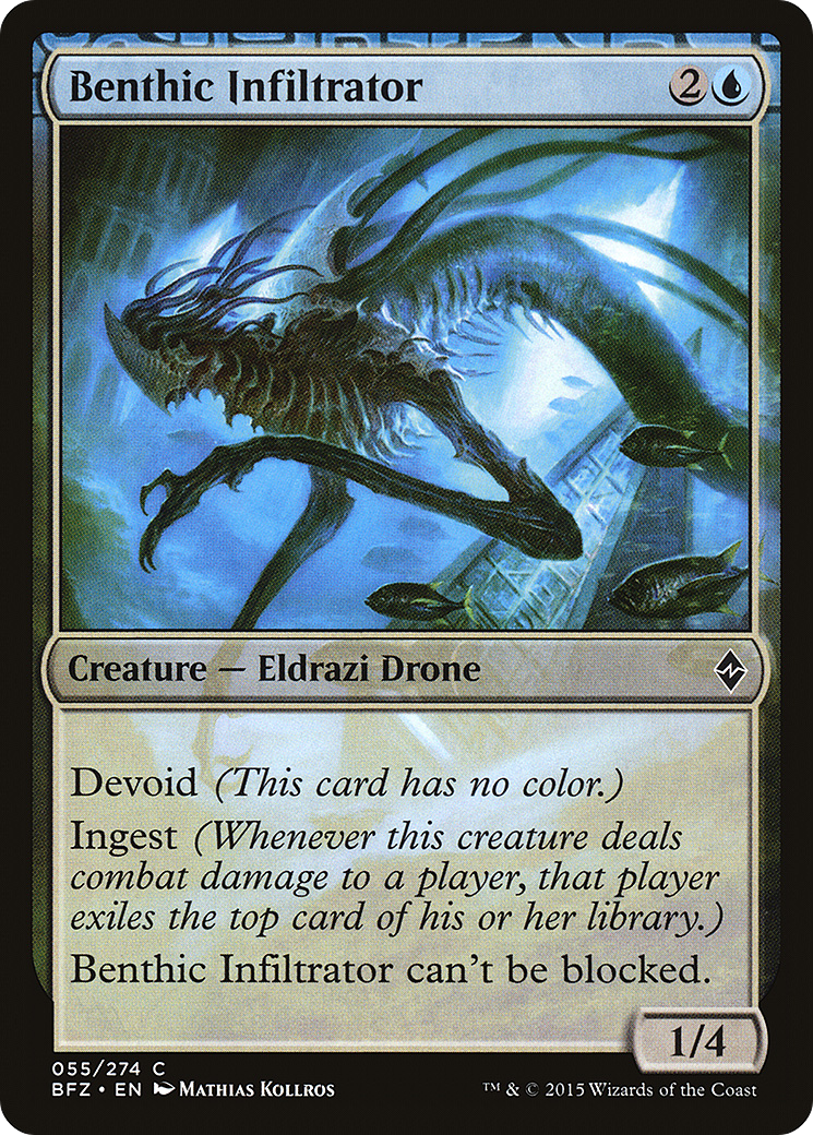 Image of Benthic Infiltrator (BFZ-055) - Battle for Zendikar: (devoid) Foil