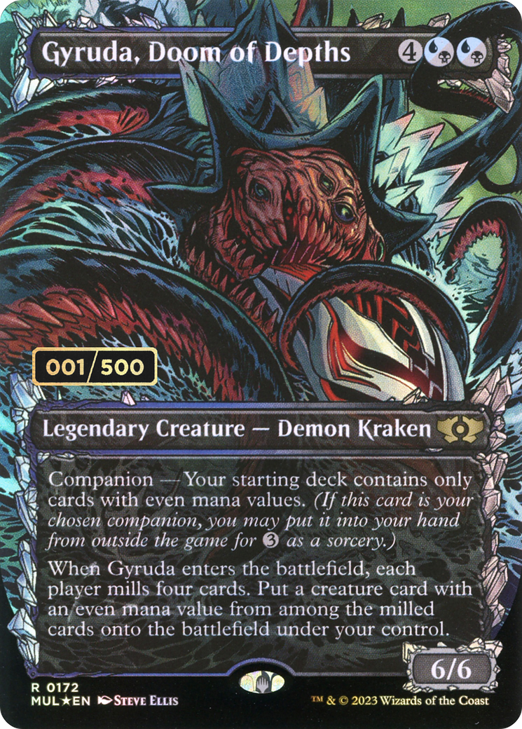 Image of Gyruda, Doom of Depths (Serial Numbered) (MUL-172) - Multiverse Legends: (Showcase) (Borderless) Foil
