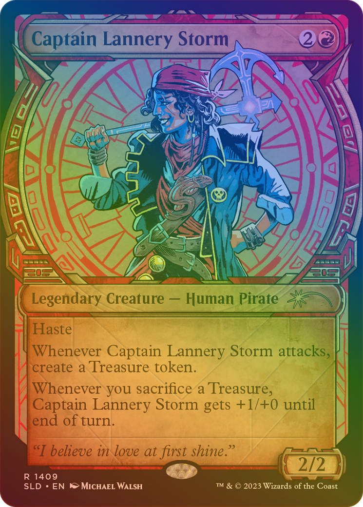 Image of Captain Lannery Storm (Rainbow Foil) (SLD-1409★) - Secret Lair Drop: (Showcase) Foil
