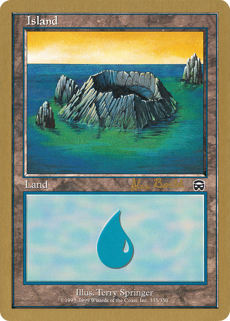 Image of Island (335) - 2001 Alex Borteh (7ED) (WCD-) - World Championship Decks 2001