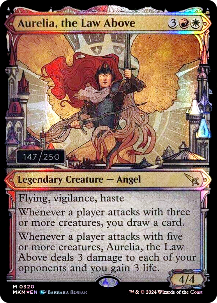 Image of Aurelia, the Law Above (Serial Numbered) (MKM-317) - Murders at Karlov Manor: (Showcase) Foil